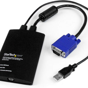StarTech.com USB Crash Cart Adapter - File Transfer & Video - Portable Server Room Laptop to KVM Console Crash Cart (NOTECONS02)