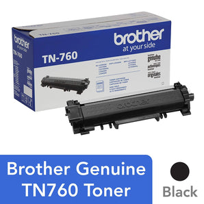 Brother Genuine TN760 Black High Yield Toner Cartridge