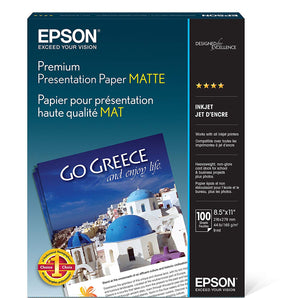 Epson S042180 Premium Presentation Paper Matte, Letter, 100 Sheets Ink