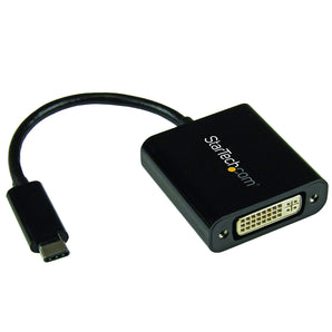 StarTech.com USB C to DVI Adapter - Black - 1920x1200 - USB Type C Video Converter for Your DVI D Display / Monitor / Projector (CDP2DVI)