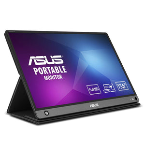 Asus Zenscreen Go MB16AHP 15.6" Full HD Portable Monitor IPS Non-Glare Built-in Battery and Speaker Eye Care USB Type-C Micro HDMI W/Foldable Smart Case