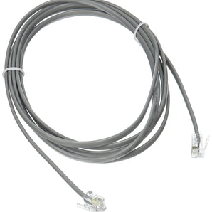 Network Cable - RJ-11 - RJ-11 - 7 feet - Silver (02971)