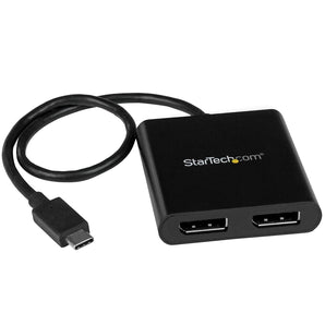 StarTech.com USB-C to DisplayPort Multi Monitor Adapter - USB Type-C 2-Port MST Hub - USB C to 2X DP Splitter - USB Type C to DP MST Hub (MSTCDP122DP)