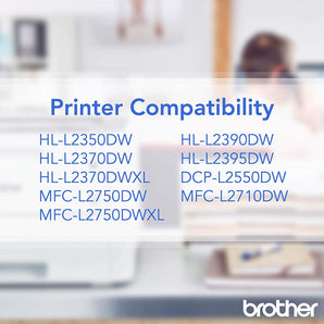 Brother Genuine TN760 Black High Yield Toner Cartridge