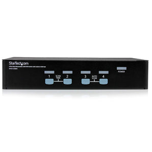 StarTech.com SV431USBAE 4-Port Rack Mountable USB KVM Switch with Audio and USB 2.0 Hub