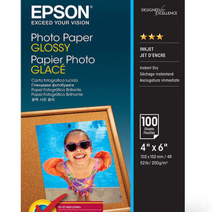 Glossy Photo Paper - 4X6Inch- 100 sheets Per Pack (S042038)