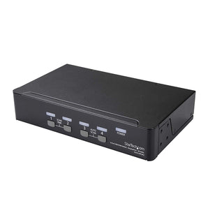 StarTech.com 4 Port DisplayPort 1.2 KVM Switch w/ Audio & USB Hub - 4K 60Hz - Keyboard, Video, Mouse Computer Switch Box for DP Monitor (SV431DPUA2)