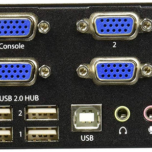 StarTech.com 2 Port VGA KVM Switch - Dual VGA - Hot-key & Audio Support - 1920x1200 KVM Video Switch - (SV231DVGAU2A)