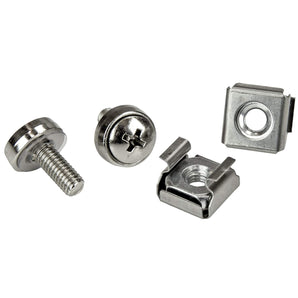 StarTech.com Rack Screws – 20 Pack – Installation Tool – 12 mm M5 Screws – M5 Nuts – Cabinet Mounting Screws and Cage Nuts (CABSCRWM520)