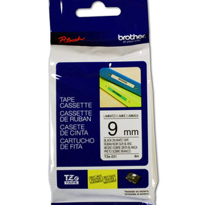 Brother TZE221 Genuine P-Touch Tape (9mm Black on White)