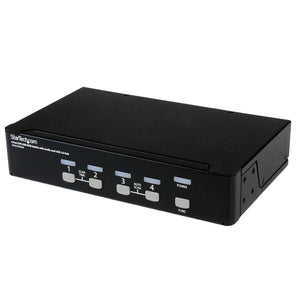 StarTech.com SV431DVIUA 4-Port DVI USB KVM Switch with Audio and USB 2.0 Hub (Black)