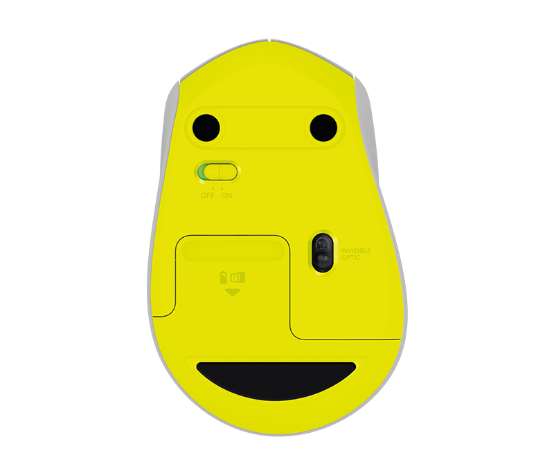 Logitech M330 Silent Plus RF Wireless Optical 1000DPI Right-hand Grey,Yellow mice (910-004908) - V&L Canada