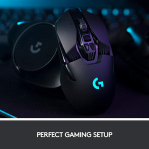 Logitech G903 Lightspeed Wireless Gaming Mouse W/ Hero 25K Sensor, 140+ Hour with Rechargeable Battery and Lightsync RGB. PowerPlay Compatible, Ambidextrous, 107G+10G Optional, 25, 600 DPI (910-005670)