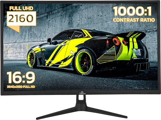 YEYIAN ODRAZ 27” IPS Panel HDR 4K UHD Slim Bezel PC Gaming Monitor 3840x2160, 1 Billion Colors, Low Blue, 300cd/m2, 1000:1, 60Hz, 5ms, 16:9, 178°, G-Sync, FreeSync, DP/HDMI/USB, Speakers, VESA, Tilt