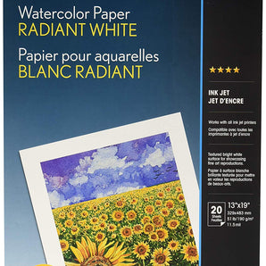 20sht 13x19 Watercolor Radiant White Paper (S041351)