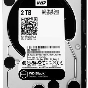 Western Digital 2TB 3.5-Inch SATA 7200 RPM 64MB, Black (WD2003FZEX)