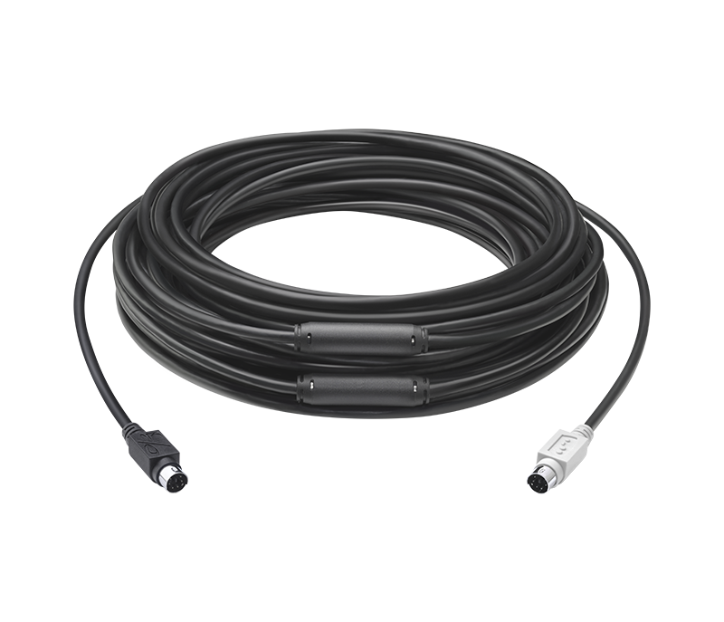 Logitech 939-001490 15m 6-p Mini-DIN 6-p Mini-DIN Black PS/2 cable