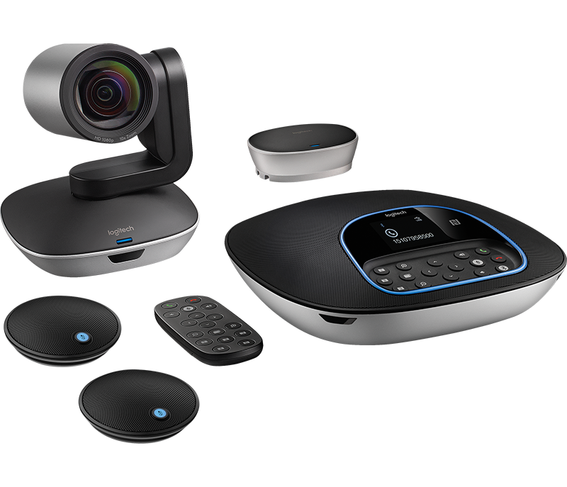 Logitech Group Video Conference Bundle with Expansion Mics, HD 1080p Camera, Speakerphone