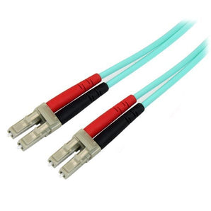 StarTech.com Fiber Optic Cable - 10 Gb Aqua - Multimode Duplex 50/125 - LSZH - LC/LC - 1 m A50FBLCLC1 - V&L Canada