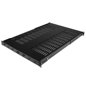 StarTech.com 1U Adjustable Mounting Depth Vented Rack Mount Shelf - Heavy Duty Fixed Rack Shelf - 250lbs / 113kg (ADJSHELFHDV) - V&L Canada