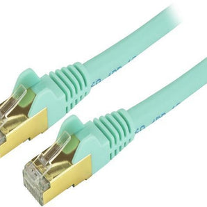 StarTech Cable C6ASPAT10AQ Cat6a Ethernet Patch Cable Shielded (STP) 10ft Aqua Retail - V&L Canada
