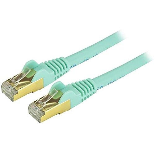 StarTech.com Cat6a Ethernet Patch Cable - Shielded (STP) - 15 ft., Aqua C6ASPAT15AQ - V&L Canada