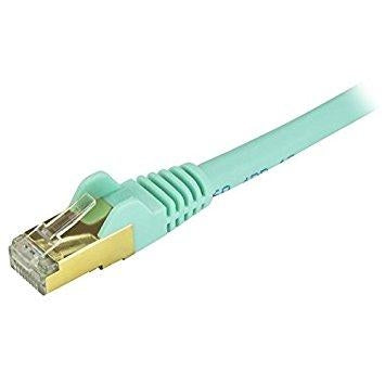 StarTech.com Cat6a Ethernet Patch Cable - Shielded (STP) - 25 ft., Aqua C6ASPAT25AQ - V&L Canada