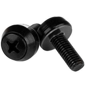 StarTech  M6 x 12mm - Mounting Screws - 100 Pack, Black (CABSCRWSM62B)