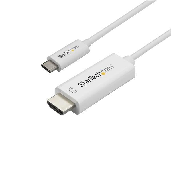StarTech.com 1m (3 ft.) USB-C to HDMI Cable - 4K at 60Hz - White CDP2HD1MWNL - V&L Canada