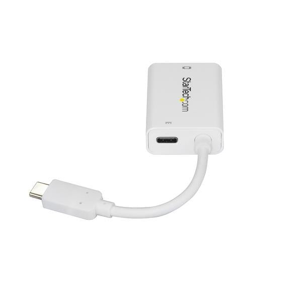 StarTech.com USB-C to VGA Video Adapter with USB Power Delivery - 1920 x 1200 - White CDP2VGAUCPW - V&L Canada