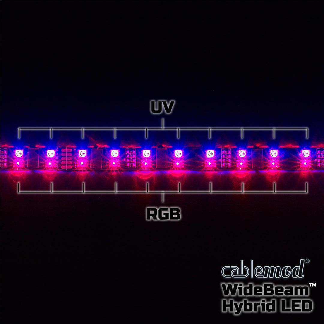 CableMod WideBeam Hybrid LED Strip – RGB/UV - V&L Canada