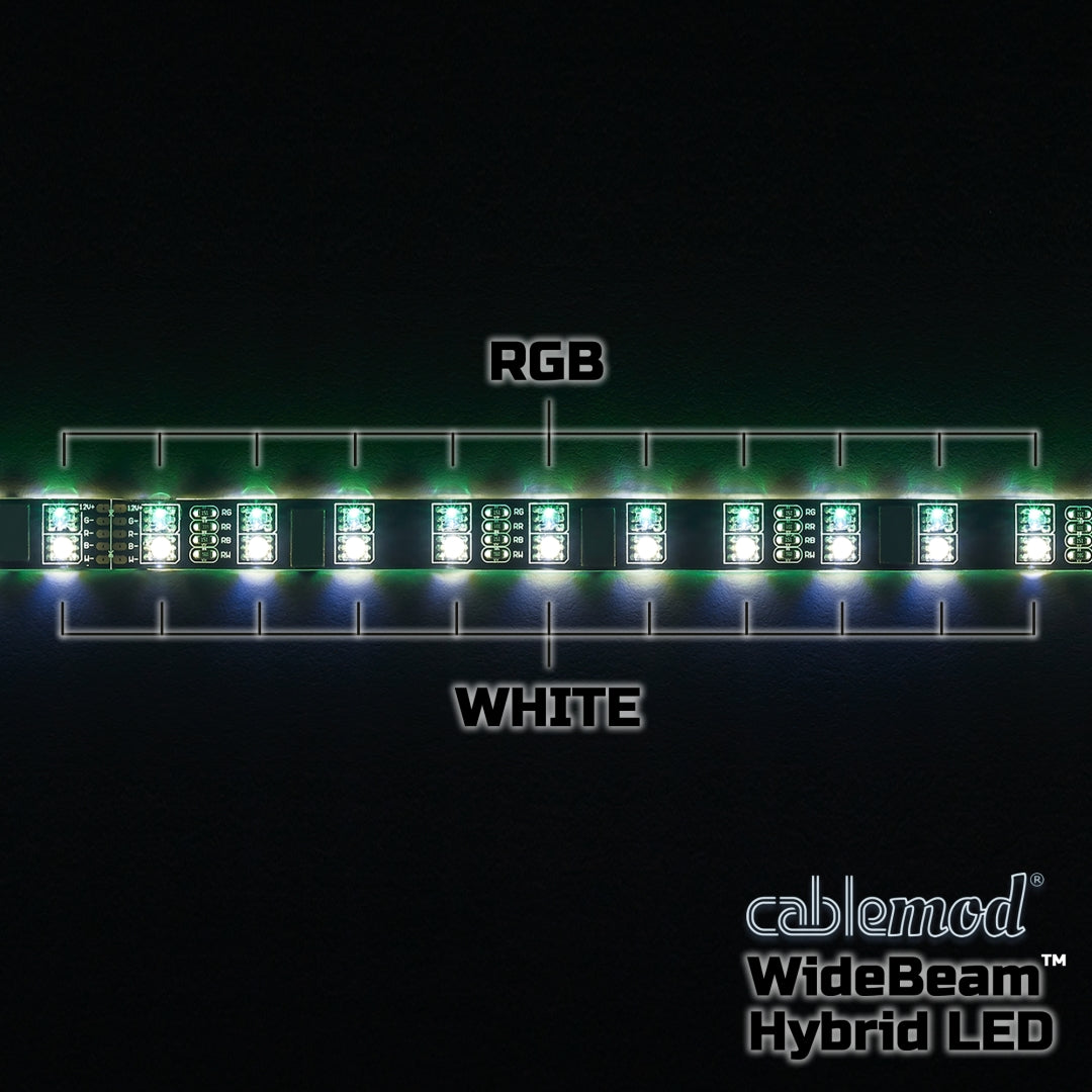 CableMod WideBeam Hybrid LED Strip – RGB/W - V&L Canada