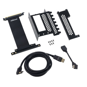 CableMod Vertical PCI-e Bracket - HDMI + DisplayPort - BLACK