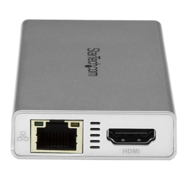 StarTech.com USB-C Multiport Adapter for Laptops - Power Delivery - 4K HDMI - GbE - USB 3.0 - Silver &amp; White DKT30CHPDW - V&L Canada