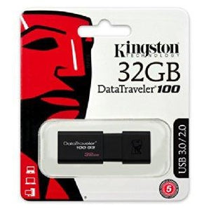 Kingston Technology DataTraveler G3 32GB USB flash drive USB Type-A 3.0 (3.1 Gen 1) Black (DT100G3/32GBCR)