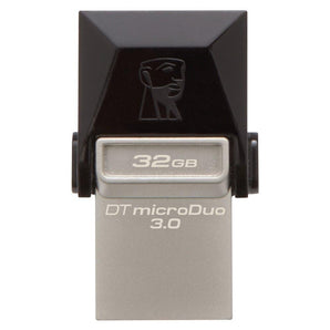 Kingston Technology DataTraveler 32GB microDuo 3.0 32GB USB 3.0 (3.1 Gen 1) USB Type-A connector Black USB flash drive (DTDUO3/32GB)