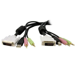 StarTech  6ft 4-in-1 USB Dual Link DVI-D KVM Switch Cable w/ Audio &amp; Microphone (DVID4N1USB6) - V&L Canada