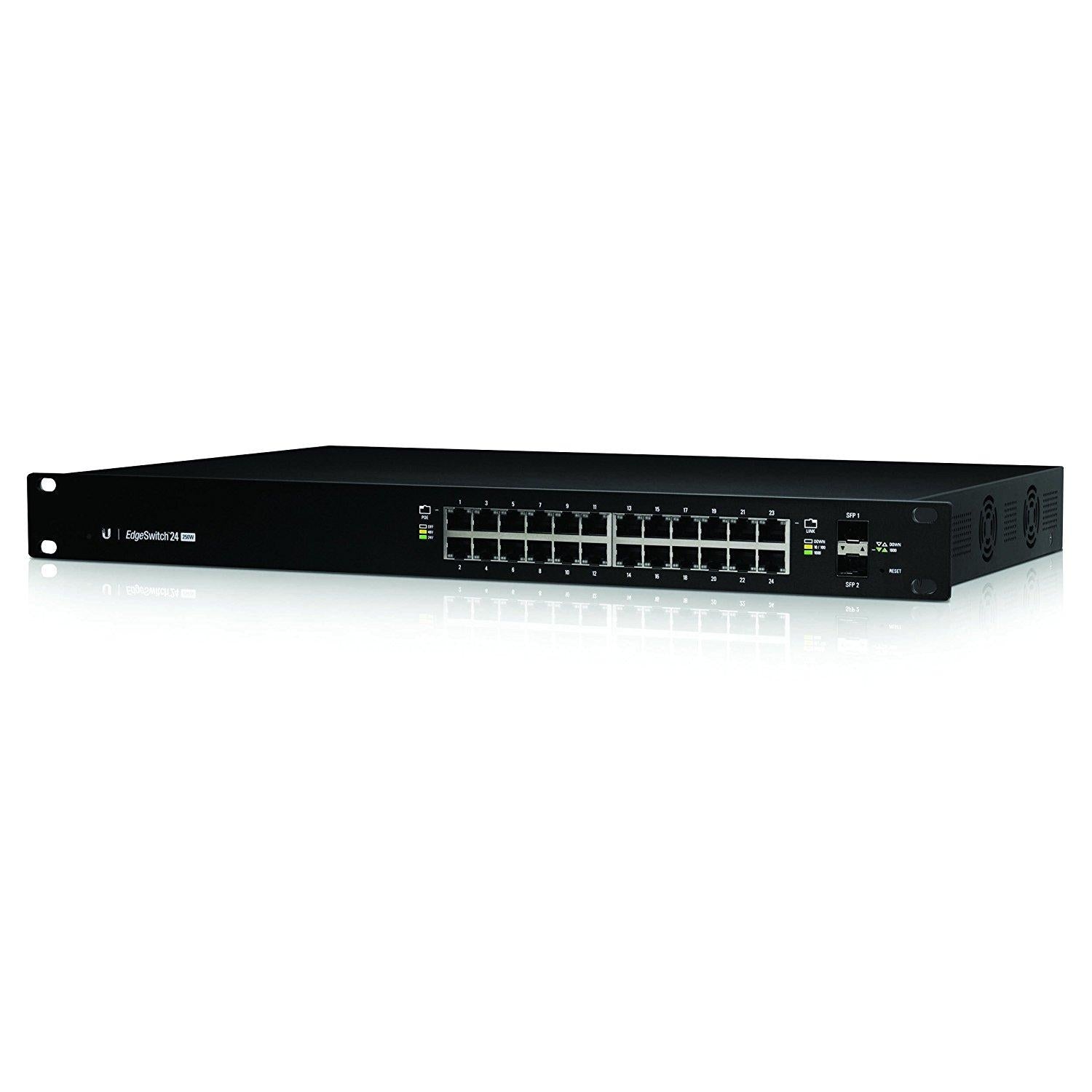 Ubiquiti Networks ES-24-250W Managed network switch L2/L3 Gigabit Ethernet (10/100/1000) Power over Ethernet (PoE) 1U Black network switch - V&L Canada
