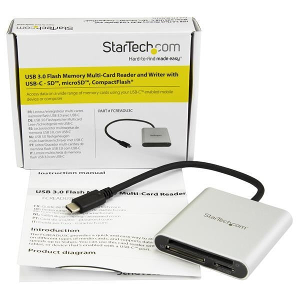 StarTech Accessory  USB3.0 Flash Memory Reader/Writer USB3.0 with USB-C/microSD Retail (FCREADU3C) - V&L Canada