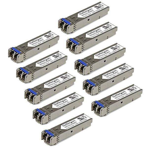StarTech Gigabit Fiber SFP Transceiver Module - Cisco GLCLHSM10PST Compatible - SM/MM LC - 10 Pack - V&L Canada