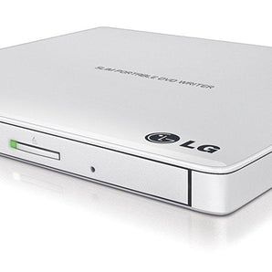 LG Storage GP65NW60 External Slim DVDRW 8X USB White with Cyberlink Software 9.5mm Retail