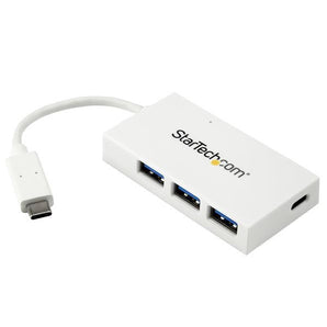 StarTech 4-Port USB-C Hub - USB-C to 1x USB-C and 3x USB-A - USB 3.0 Hub - White (HB30C3A1CFBW)
