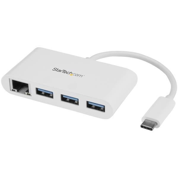 StarTech Accessory  3Port USB 3.0 Hub plus Gigabit Ethernet White Retail (HB30C3A1GEA) - V&L Canada