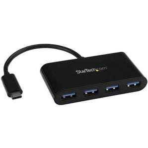 StarTech Accessory 4Port USB 3.0 Hub USB-C to 4x USB-A Bus Powered Black Retail (HB30C4AB) - V&L Canada