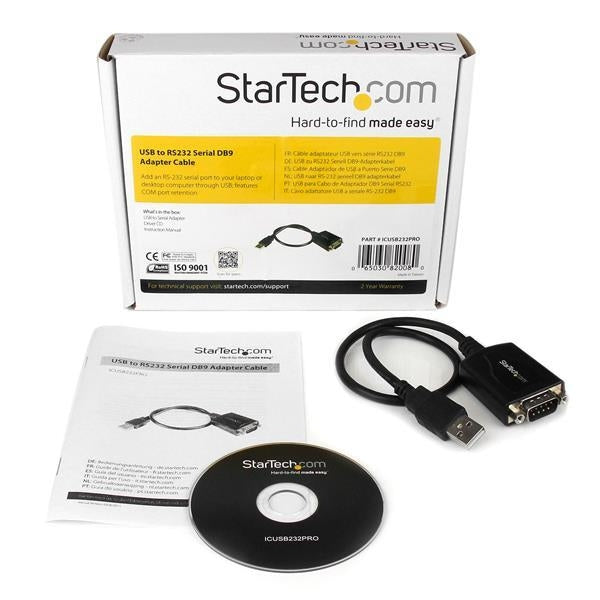 StarTech  1ft USB to RS232 DB9 Adapter Hub with COM Retention Retail (ICUSB232PRO) - V&L Canada