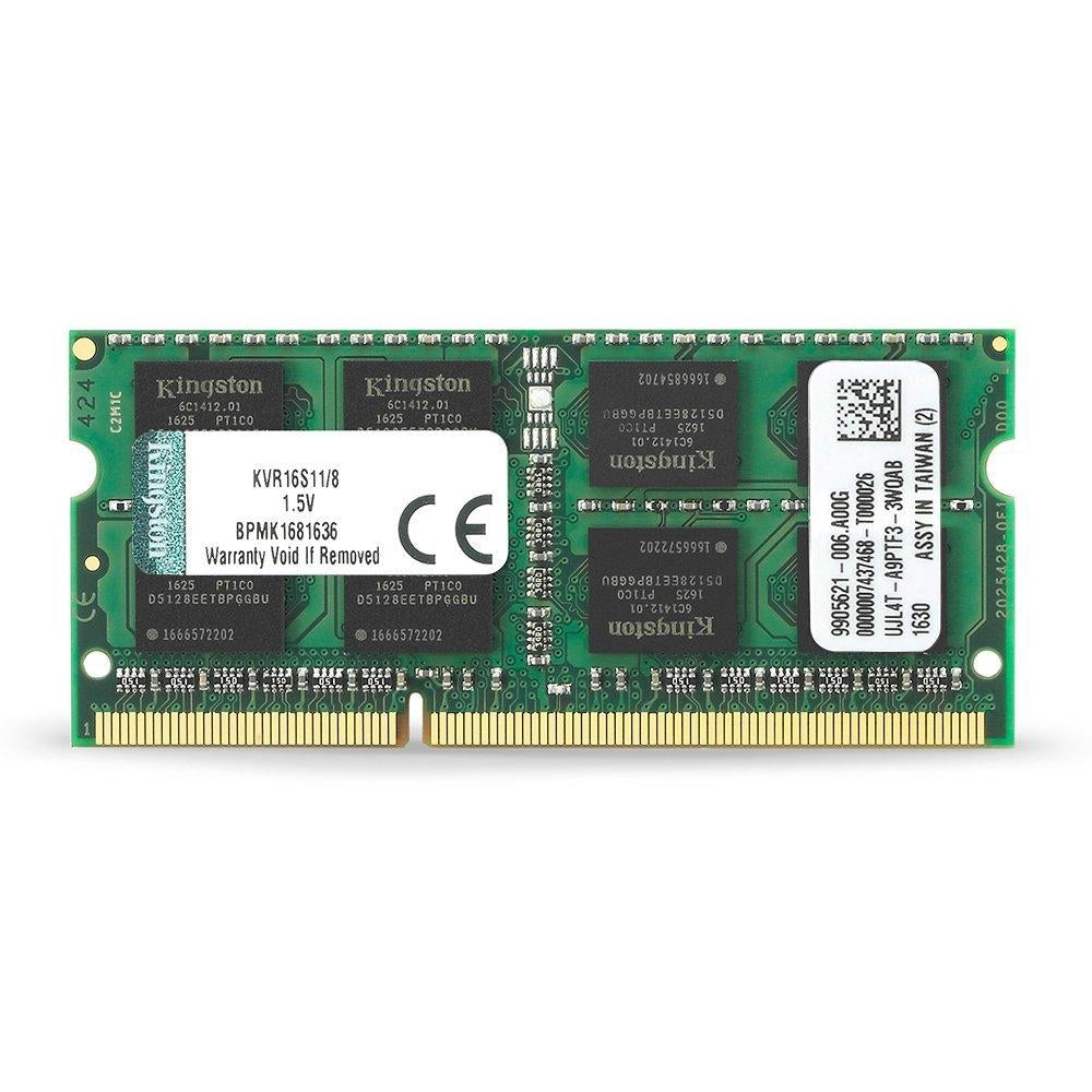 Kingston Technology ValueRAM 8GB 1600MHZ DDR3 NON-ECC CL11 SODIMM (KVR16S11/8) - V&L Canada