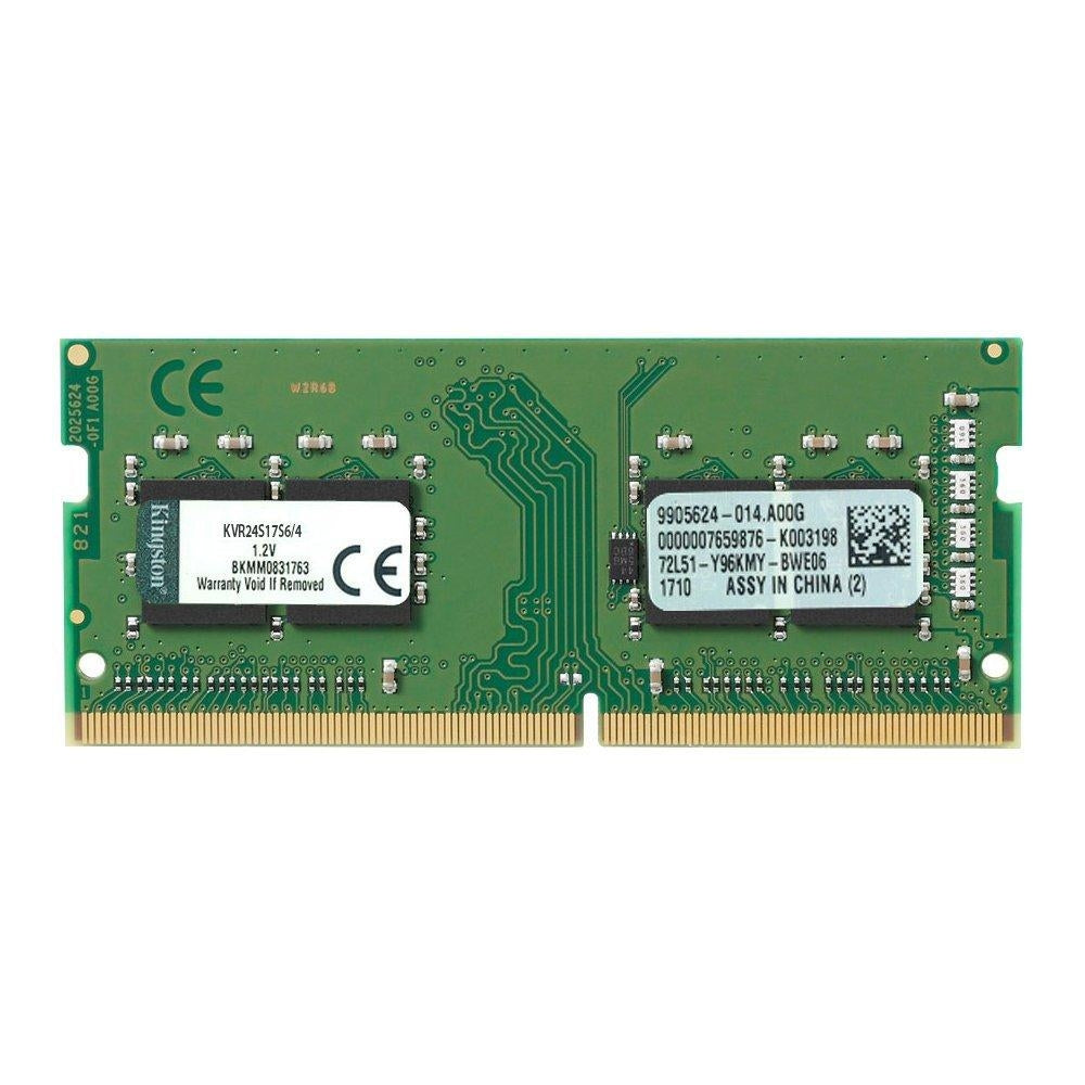 KINGSTON TECHNOLOGY 4GB 2400MHz DDR4 Non-ECC CL17 SODIMM 1Rx16 (KVR24S17S6/4) - V&L Canada
