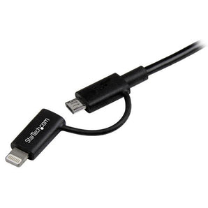 StarTech Apple Lightning or Micro USB to USB cable – 1m (3ft), black (LTUB1MBK) - V&L Canada