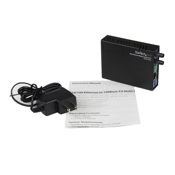 StarTech 10/100 Fiber to Ethernet Media Converter Multi ST Retail (MCM110ST2) - V&L Canada