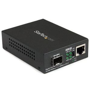 Startech  Gigabit Ethernet Fiber Media Converter with Open SFP Slot Retail (MCM1110SFP)